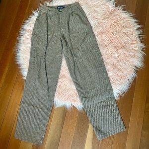 Motel Wide Leg Plaid Trousers